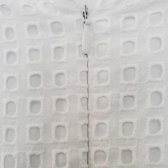 Calvin Klein Eyelet Embroidery Sleeveless A-line Dress - Picture 6 of 12